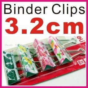Metal Clips 3 2cm 1 2 Flower Binder Paper Stationery 8pcs