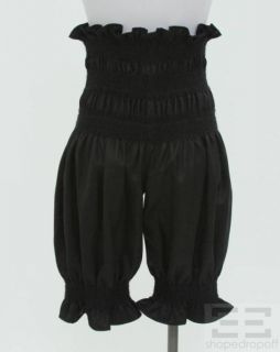 Tao Comme des Garcons Black Wool Smocked Bloomer Pants Size M