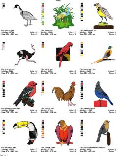 Beautiful Birds V 1 4x4 LD Machine Embroidery Designs