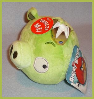 Angry Birds 5 Plush Green Pig King with Sound New