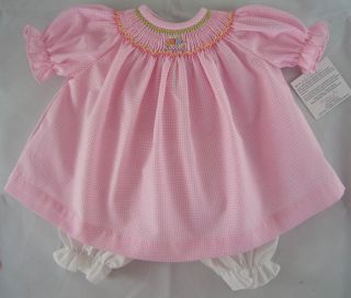 DOLL CLOTHES fits Bitty Baby Pink Gingham Smocked Dress BIRTHDAY CAKE
