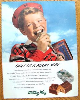 1948 Milky Way Candy Bar Photo Print Ad