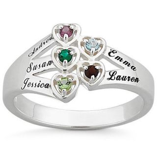 Personalized Mothers Day Ring Choose Names Birthstones