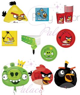 Angry Birds Birthday Party Supplies Balloons Cups Plates Napkins Table 
