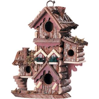 Gingerbread Style Birdhouse Avian Bird House Multi Level Condo 