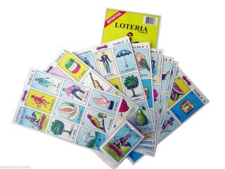 mexican la loteria mini bingo game 8 boards and 54 cards by Gallo Don 