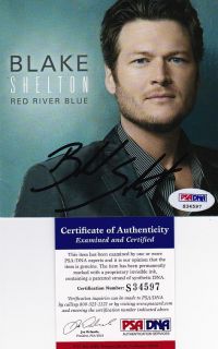 BLAKE SHELTON RED RIVER BLUE signed autographed CD cover PSA DNA COA 
