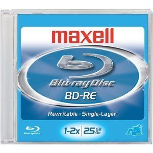 Maxell BD re Blank Blu Ray Rewriteable Disc 25GB Brand New