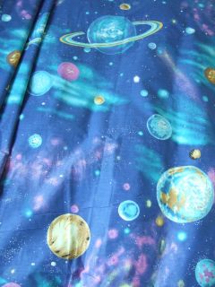 2Y x96 Sky Universe Galaxy Space Earth Blue Fabric Boy Bedding Quit 