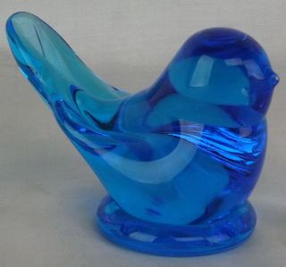Fenton Blue Glass Bird Collectable American Art Glass Figuring