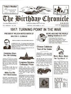 Personalized Birthday Chronicle Day You Were Born Print