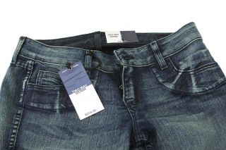 New Bleulab Womens Five Pocket Skinny Reversible Jeans in Bio Bleu US 