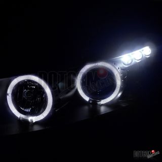 08 11 HONDA ACCORD 2DR COUPE TWIN HALO PROJECTOR HEADLIGHTS BLACK