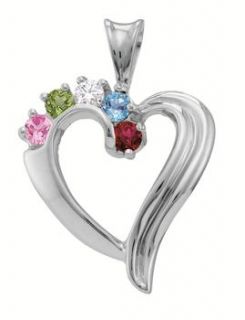 Order 2 to 6 birthstones, one price Solid Sterling Silver 18 SS 