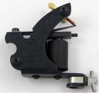 Handmade Black Tattoo Machin 10 Shader Liner Gun Wraps Kit F Grip Tips 