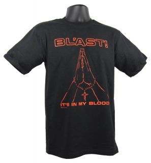 BlaSt Blast Its in My Blood Hardcore Punk Shirt Black