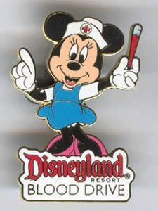 Disney DLR Cast Blood Drive Nurse Minnie Mouse Le Pin