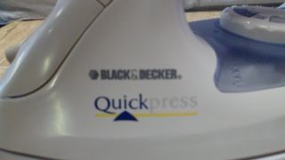 Black Decker AS75 Quickpress Iron w Variable Steam Nonstick Soleplate 