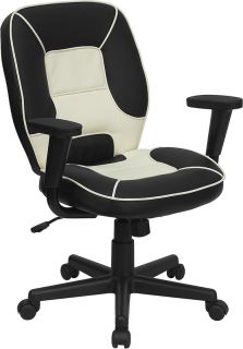 Task Black Beige Computer Office Desk Chair New
