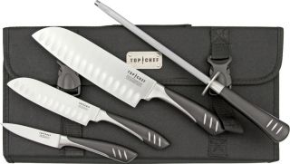 Knives Top Chef Cutlery Set 5 Piece w Heavy Duty Nylon Carrying Case 