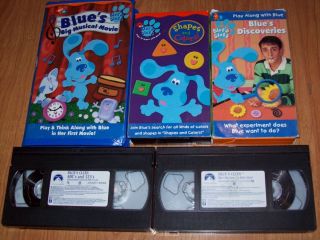 HUGE NICK JR BLUES CLUES VHS MOVIE KIDS CHILDREN VIDEO TAPES LOT