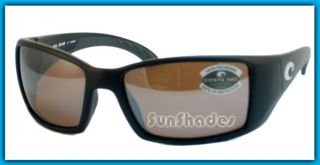 New Costa Del Mar Blackfin Silver Mirror 580 Sunglasses