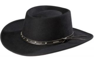 Stetson Black Hawk Crushable Wool Gambler Hat S M L XL Available Brand 