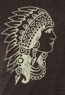 Sailor Jerry Mens Indian Head Tatttoo Tee Shirt Onyx