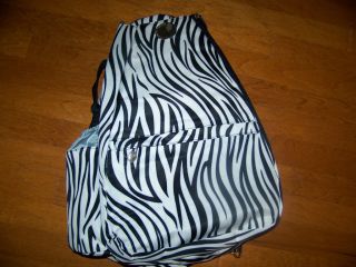 Jetpac Tennis Zebra Animal Print Black White Tennis Bag Jet Pac Sling 