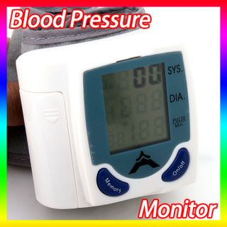   LCD Wrist Blood Pressure Monitor & Heart Beat Rate Pulse Meter Measure