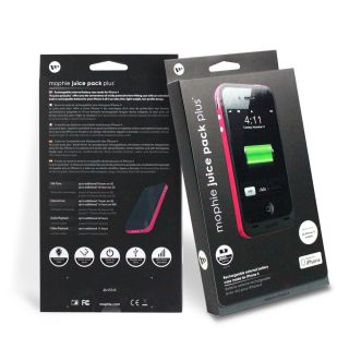 Mophie Juice Pack Cover Case & Rechargable Battery for Apple iPhone 4S 