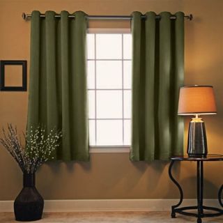Best Home Fashion Grommet Top Insulated Blackout Curtain Set 52 x 63 