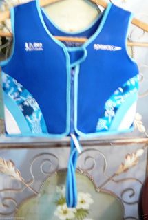 7PIX Kids Youth Boys Blue Speedo Life Jacket Swimming Pool Lessons UPF 