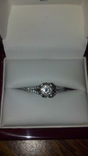 Blue Nile Platinum Round Diamond 14k Engagement Ring