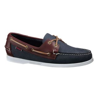   Mens Spinnaker Blue Brown Leather Docksides Boat Shoes B72852