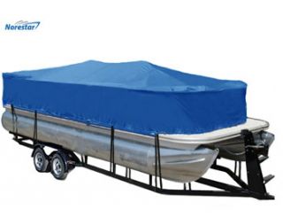 New 17 20 Pontoon Boat Cover (Blue), Heavy Duty, Trailerable, w 