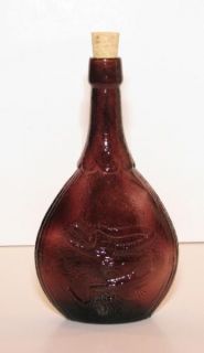 Purple Amethyst Art Glass Hand Blown Wheaton New Jersey Union Bottle 