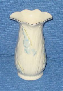Belleek Bluebell Vase Fine Parian China Mint Vintage