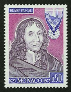 E736 Monaco 1973 875 Blaise Pascal MNH
