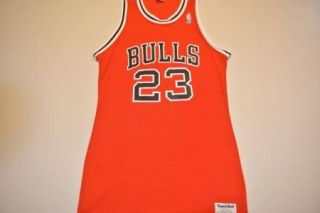 Vtg Sand Knit No Name Michael Jordan Chicago Bulls Sand Knit Jersey XS 