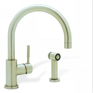 Blanco 440008 Single Lever Kitchen Faucet with Side Spray Satin Nickel 