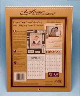 12 Month Blank Calendar Pages Kit 8 5 x 11