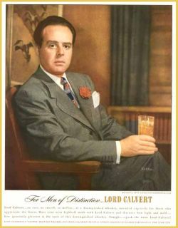 Newspaper Executive Robert L Smith in 1947 Lord Calvert Whiskey 