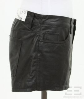 Blank NYC Black Leather Shorts Size 29