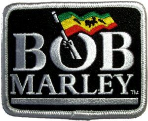description brand new licensed bob marley iron on patch size 2