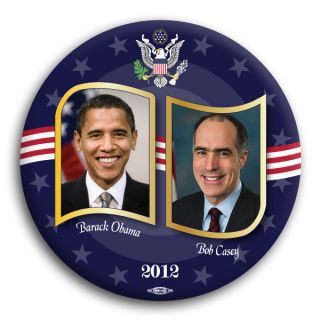 Bob Casey Senator Pennsylvania Barack Obama 2012 Democrat Badge Button 