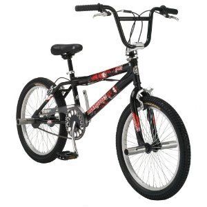   Boys Freestyle Bike 20 inch Wheels Bicycle Black BMX Pegs Trick