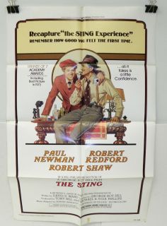   Original The Sting Movie Poster Paul Newman, Robert Redford   CC118