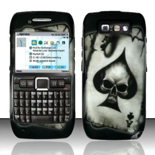 SnapOn Cover Case for Nokia E71x E71 at T Skull Spade