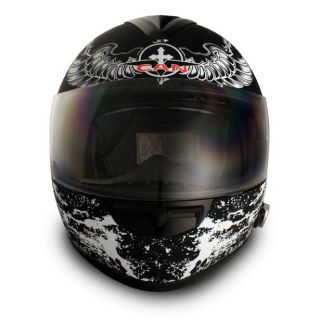 Bluetooth Full Face Motorcycle Helmet Large L 2SPEAKER